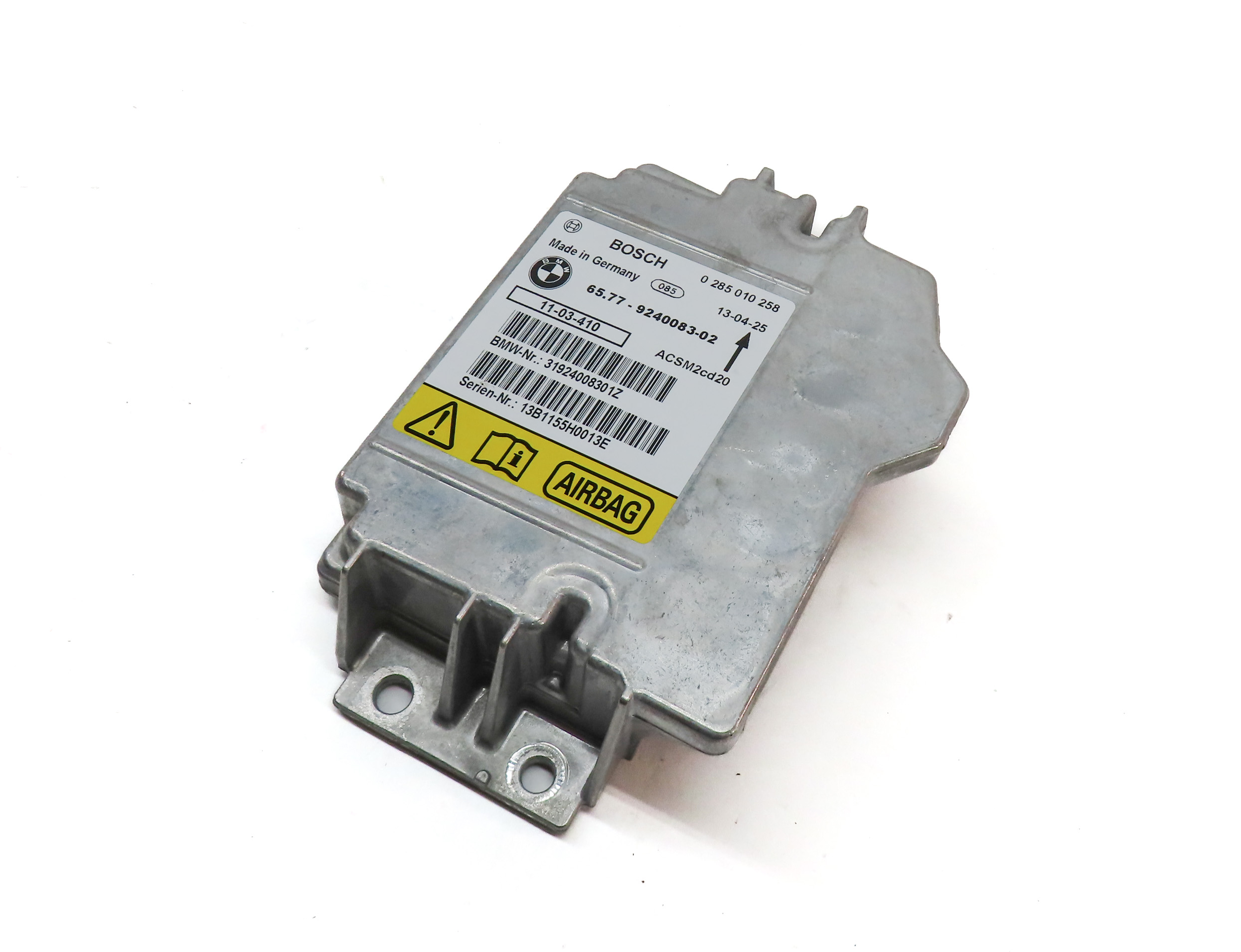 07-14 BMW 128i 135i X1 X5 X5M X6 X6M (E84 E87 E70 E71) SRS BAG CONTROL MODULE — exact item pictured
